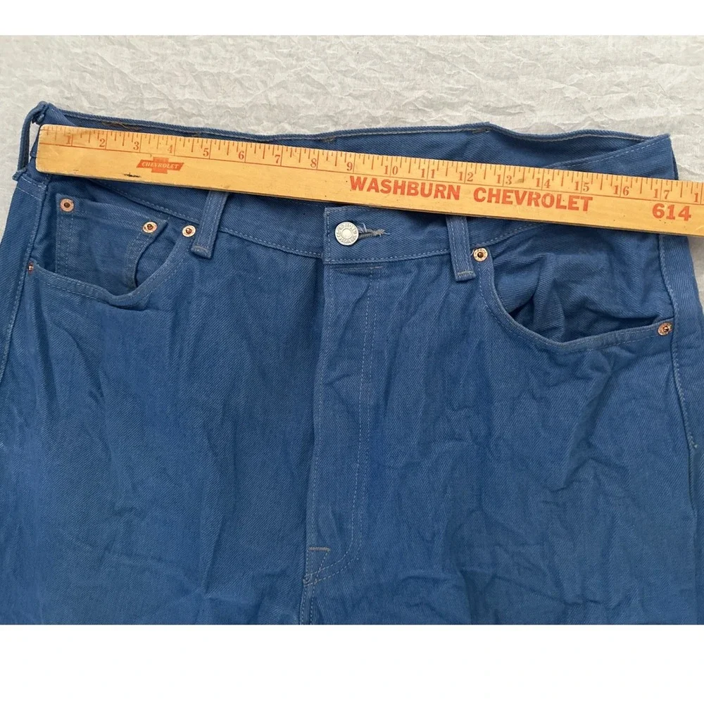 Levi's Jeans Straight Leg Button Fly Denim Blue‎ Pants Men's  38x34 Actual 35x30